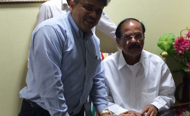 Pranav Desai with Shri Venkaiyah ji, H’ble Cabinet Minister for Urban Development, Govt of India