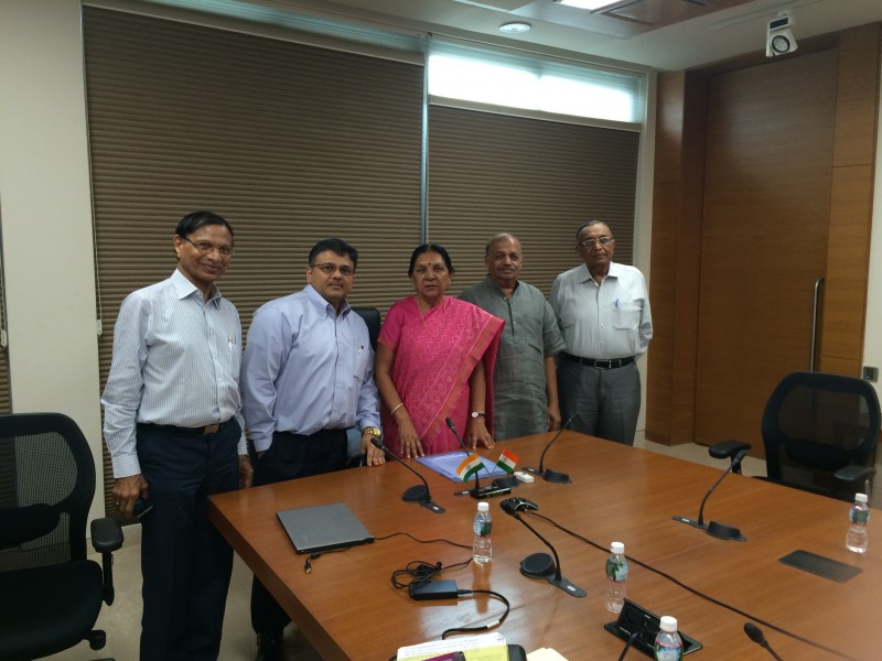 Voice of SAP team with CM of Gujarat Smt Anandiben Patel