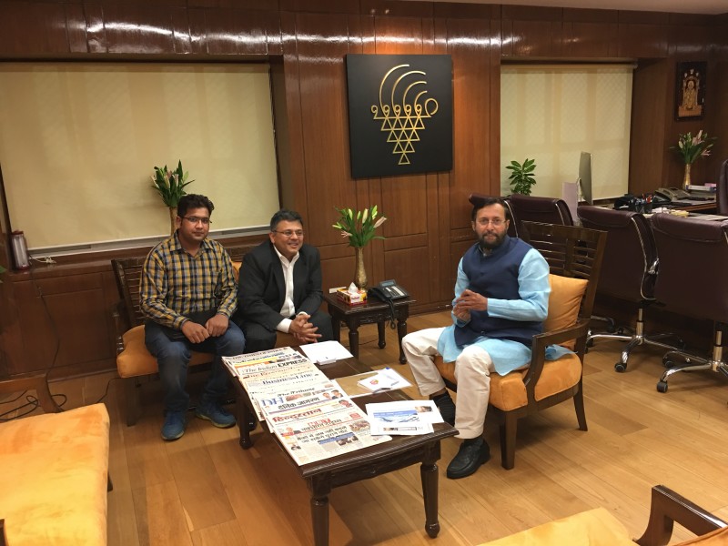 VoSAP Founder team meets H’ble Minister of HRD, Shri Javadekar ji
