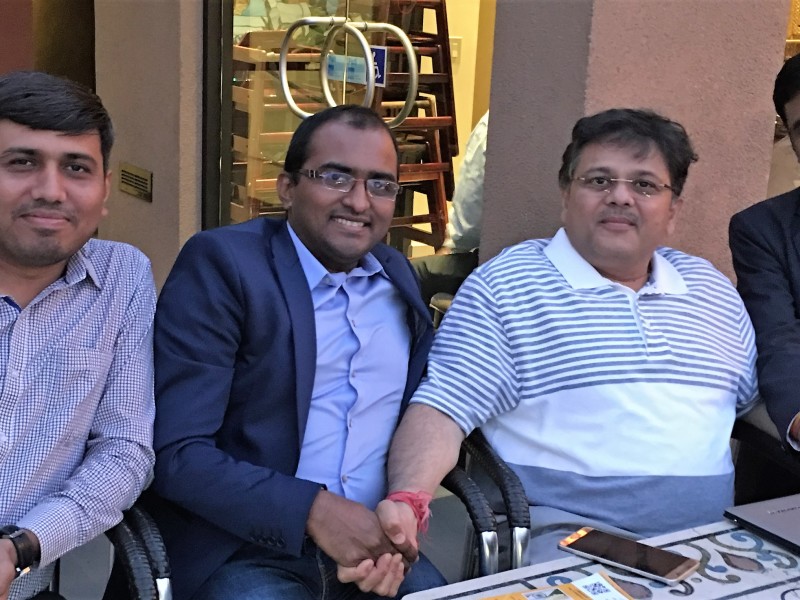 Pranav with Chintan Shah and Brainvire Team, Tech partners