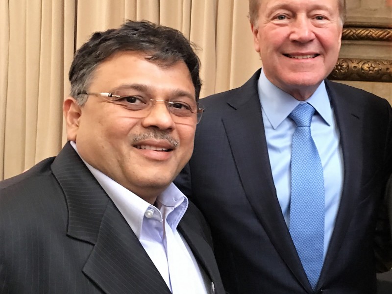 Pranav Desai with John Chambers, Executive Chairman, Cisco