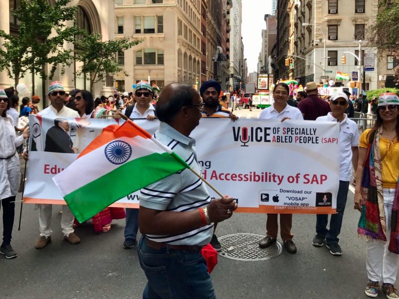 VoSAPians walking in New York, India’s 71st Independence Day Parade