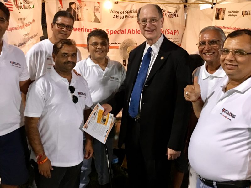 Congressman Brad Sherman at VoSAP Booth, India’s Independence Day Los Angeles