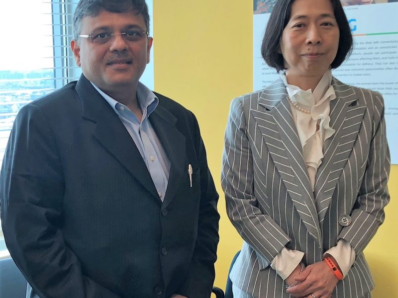 Pranav Desai with Dr Akiko, Chief, UN for CRPD