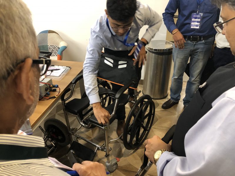 VOSAP founder meeting Innovation teams in Delhi for Accessible Toilet