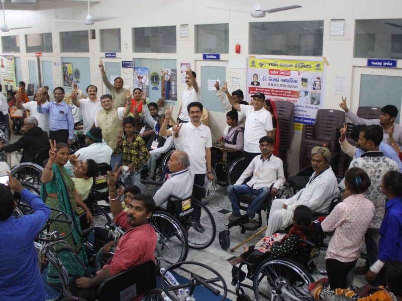 VOSAP provides 95 Assistive Devices to SAP of Rural India (Click for more Photos)