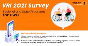 VRI 2021 survey - federal and state programs for PWD