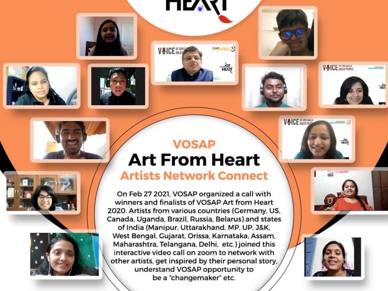 On Feb 27, VOSAP Connected with 57 Art from Heart Artists from across the world.