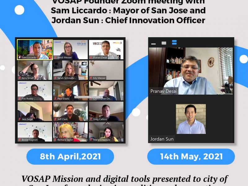VOSAP Founder met with Sam Liccardo: Mayor of San Jose and Jordan Sun: Chief Innovation Officer