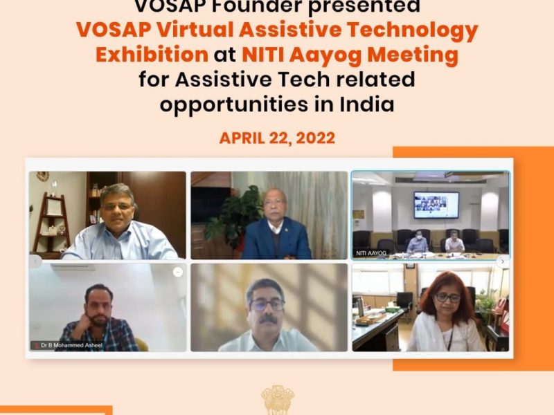 VOSAP presented its Assistive Technology Exhibition at NITI Aayog