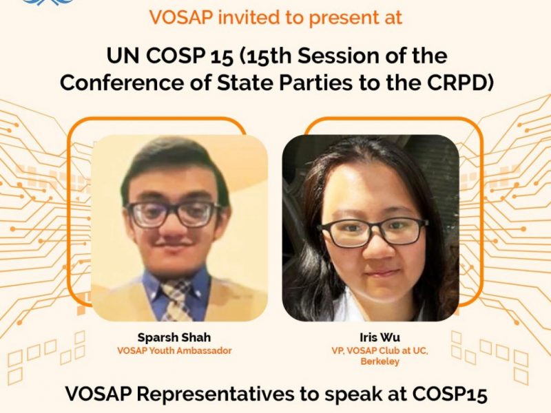 VOSAP_s statement at UN’s 15th session of the Conference of States Parties to the CRPD (COSP15) June 2022