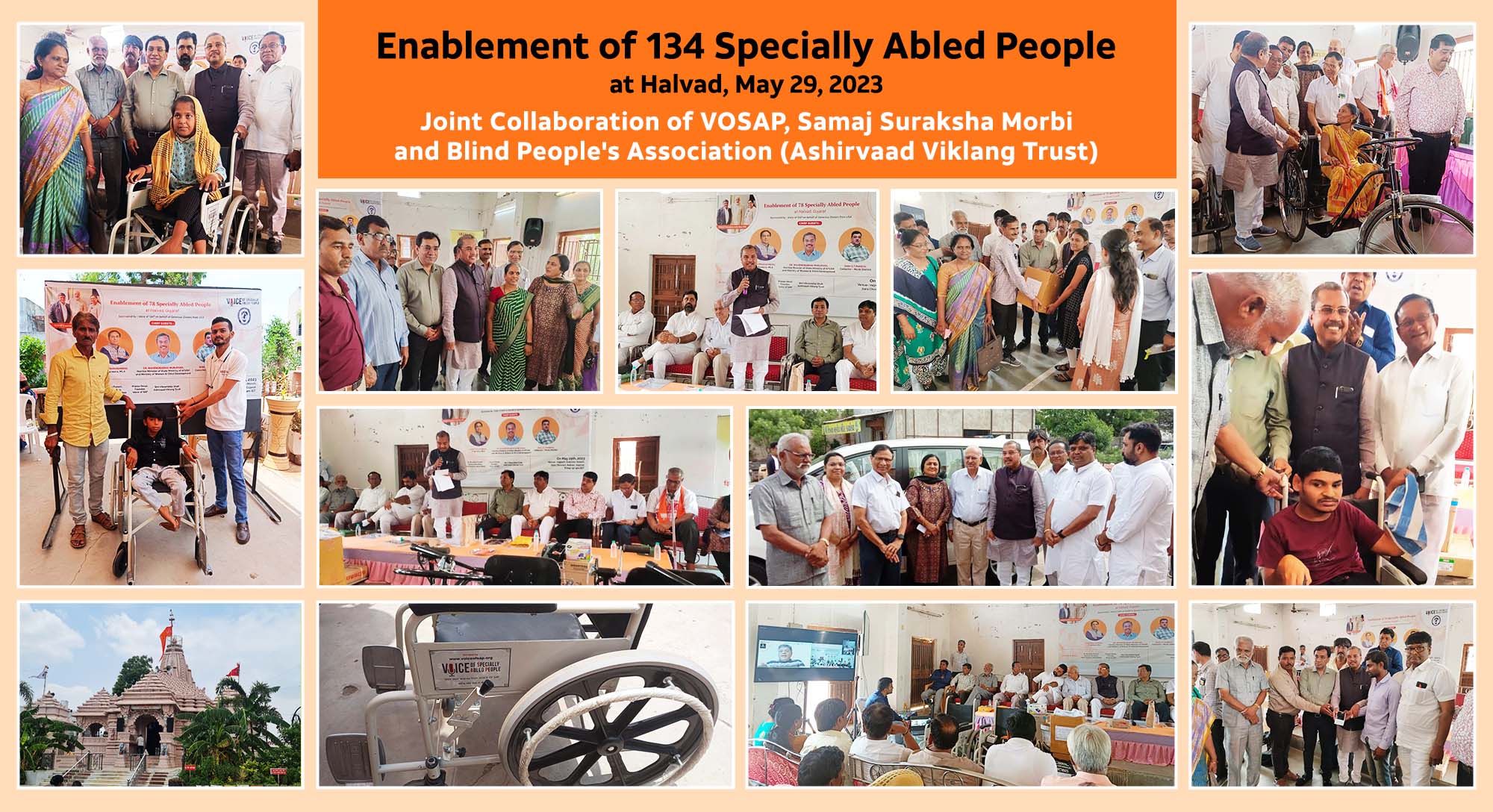 Enablement of 134 Specially Abled People at Halvad, May 29, 2023