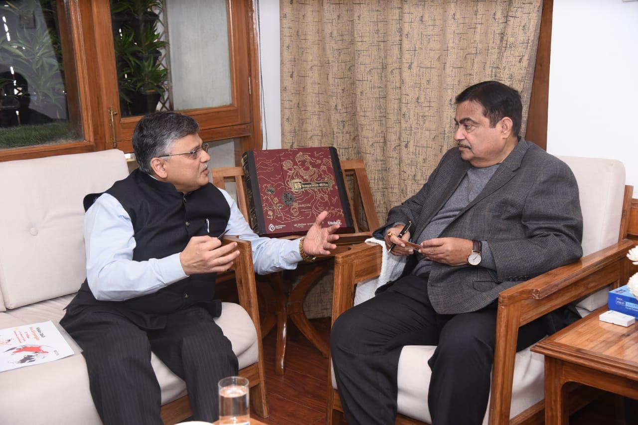 VOSAP Founder met Minister of Road Transport and Highways of India, Shri Nitin Gadkari ji.